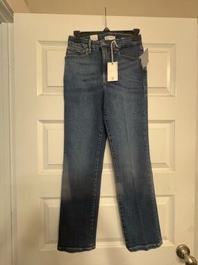 Good American Dark Blue Flare Jeans